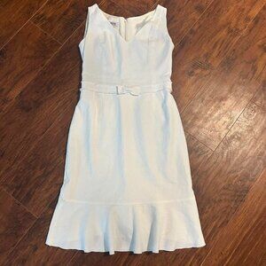 Moschino Cheap & Chic Cream midi dress with Bow Waistband and ruffle hem, Sz 12
